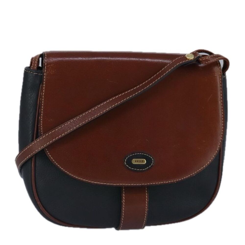 Bally Vintage Leather Brown Leather Shoulder Bag Bag